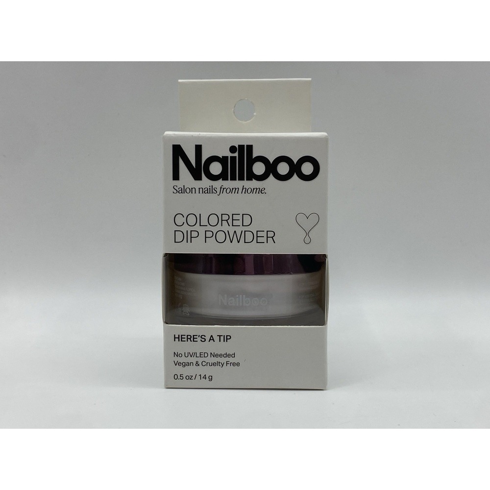 Nailboo Colored Dip Powder Here's A Tip (White) 14g 0.5 oz No UV LED New Box